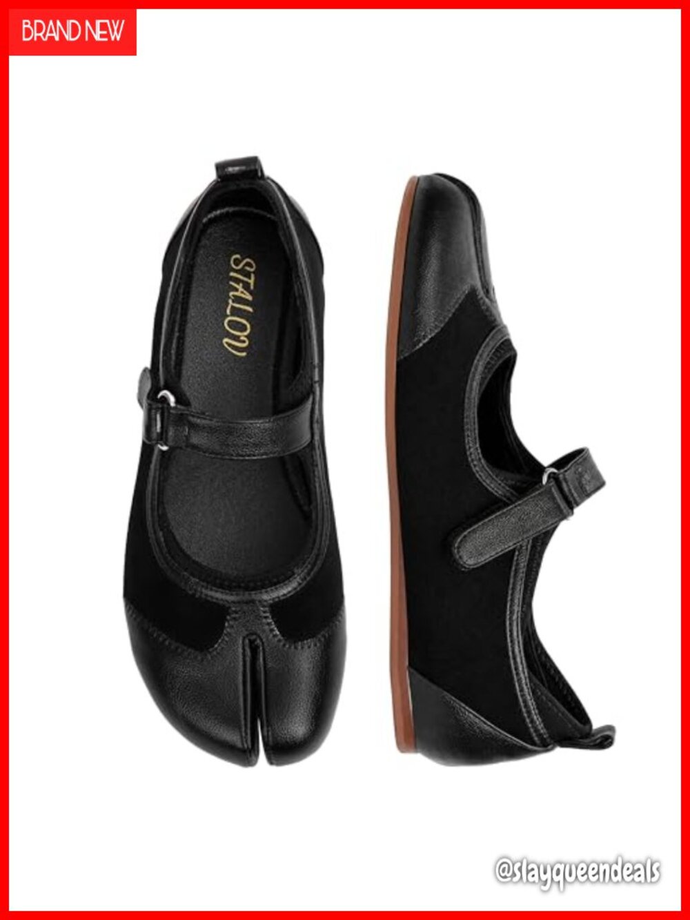 Suede Tabi Ballet Flats Split-Toe Low Heel Comfort Women's Shoes